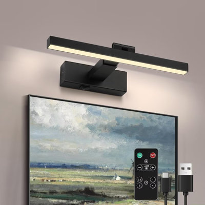 Battery Operated Picture Light with Remote,16'' Inch