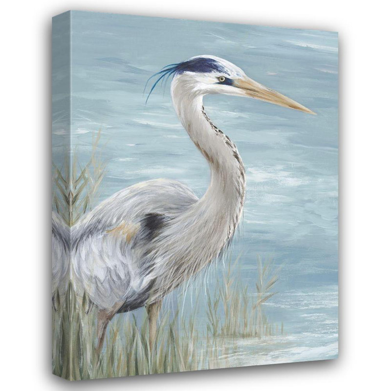 "Rosecliff Heights Watts", galerie d'art sur toile tendue par Eva, Great Blue Heron Gaze, H 37 po x l 28 po