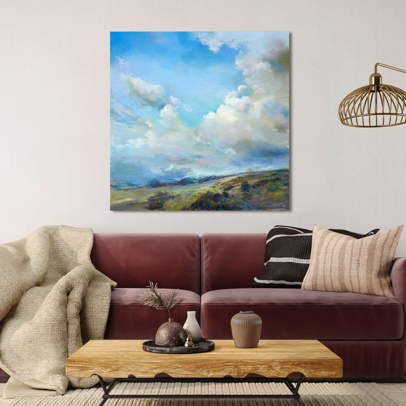 Landscape Painting: When The North Wind Blows by Nel Whatmore - Wrapped Canvas Print, 40cm H x 40cm W