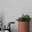 Carreau de mosaïque en porcelaine pour mur et plancher de 1 7/8 po x 12 5/8 po Hudson Penny Round-35928043