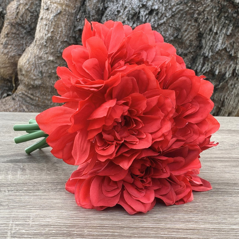 Arrangement floral dahlia de bouquet artificiel, Rouge