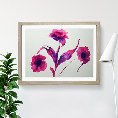 Magical Watercolour Flowers - Framed Print