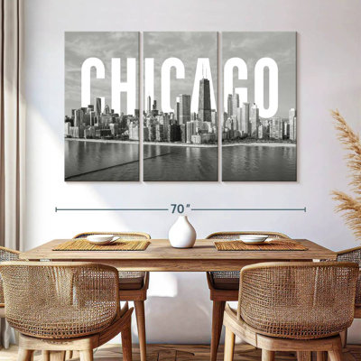 Impression sur toile monochromatique de Chicago