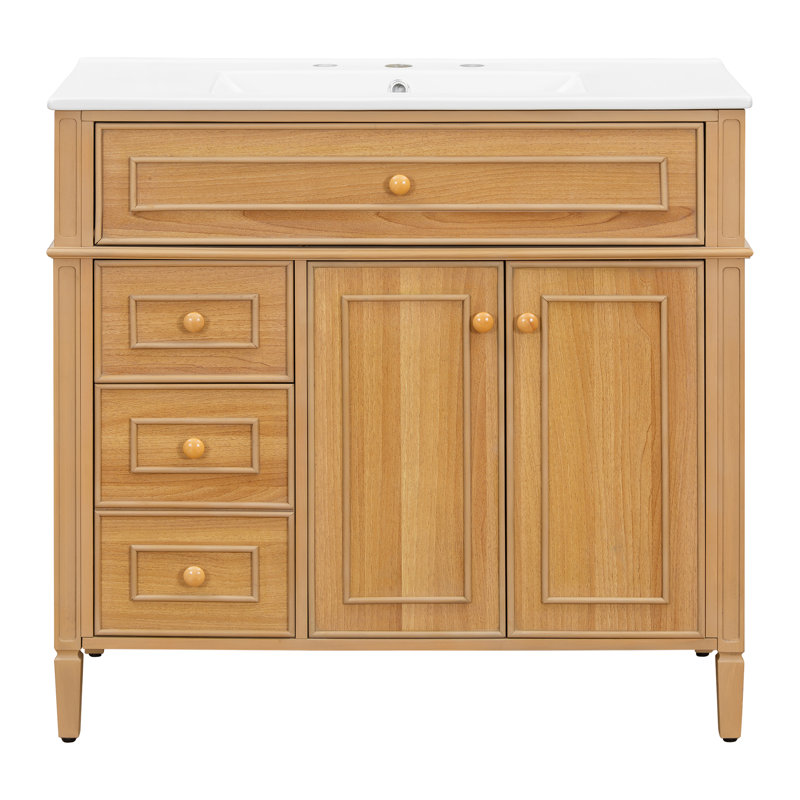 Elegant 36" Bathroom Vanity With Ceramic Top