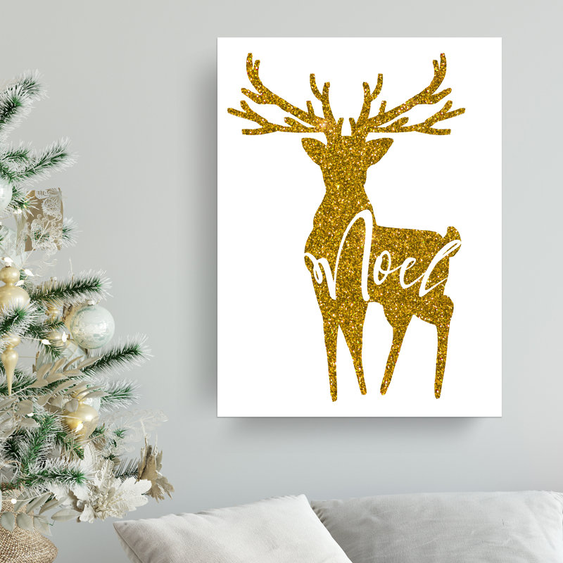 Golden Noel - Impression sur toile, H 30 po x l 20 po x P 1,5 po