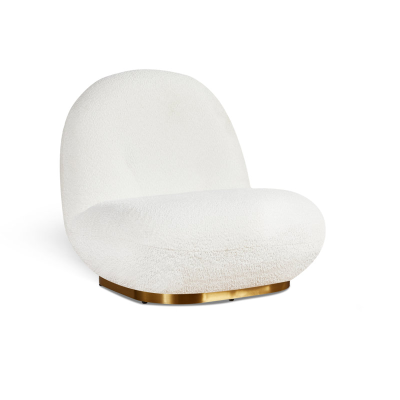 Chaise longue avec base dorée