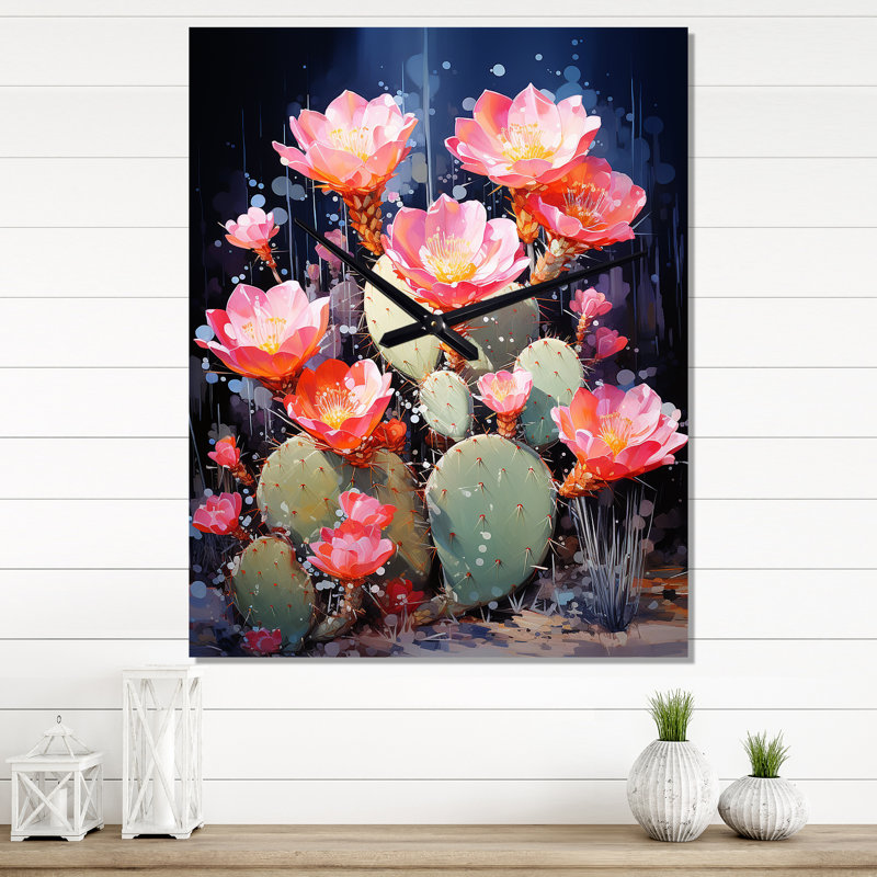 Cactus Raspberry Reserve I - Horloges murales Cactus, Petit