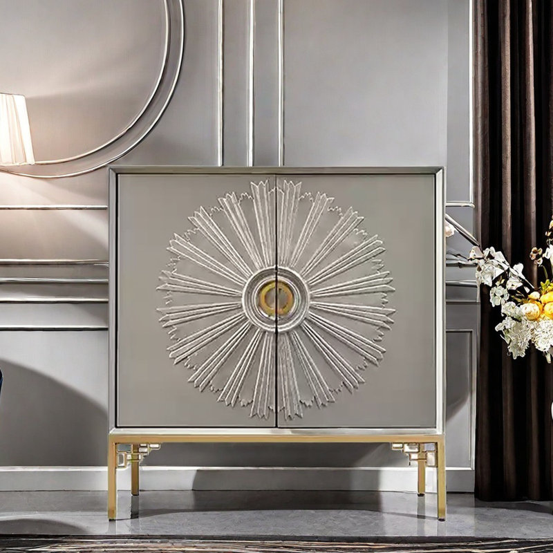 Armoire d'appoint Luxury, Argenté/doré