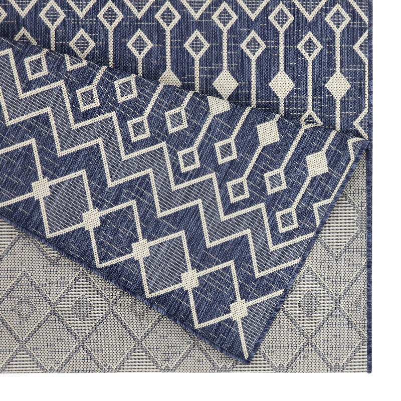 2 Ft. 7 In. X 3 Area Rug - Blue Sunshine Collection Polypropylene Stain For Indoor And Outdoor Use (patio, Deck, Living Room Polypropylene, Indoor/outdoor