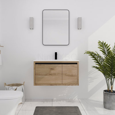 Meuble-lavabo mural 36 po avec lavabo gel