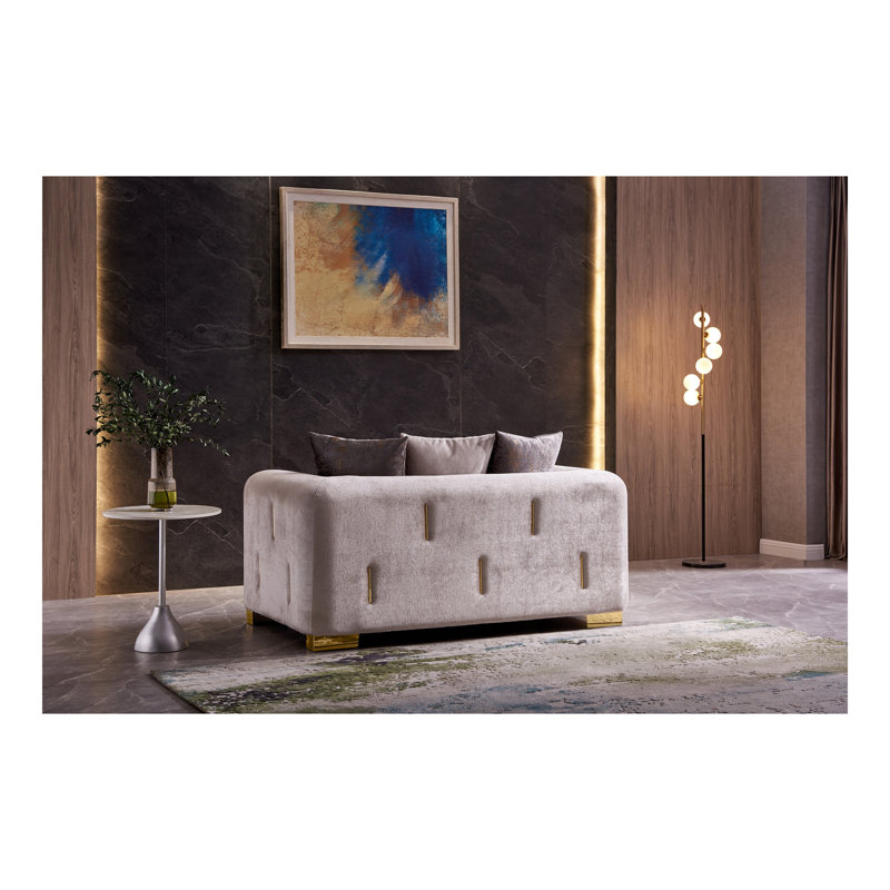 Causeuse de style moderne beige, Beige