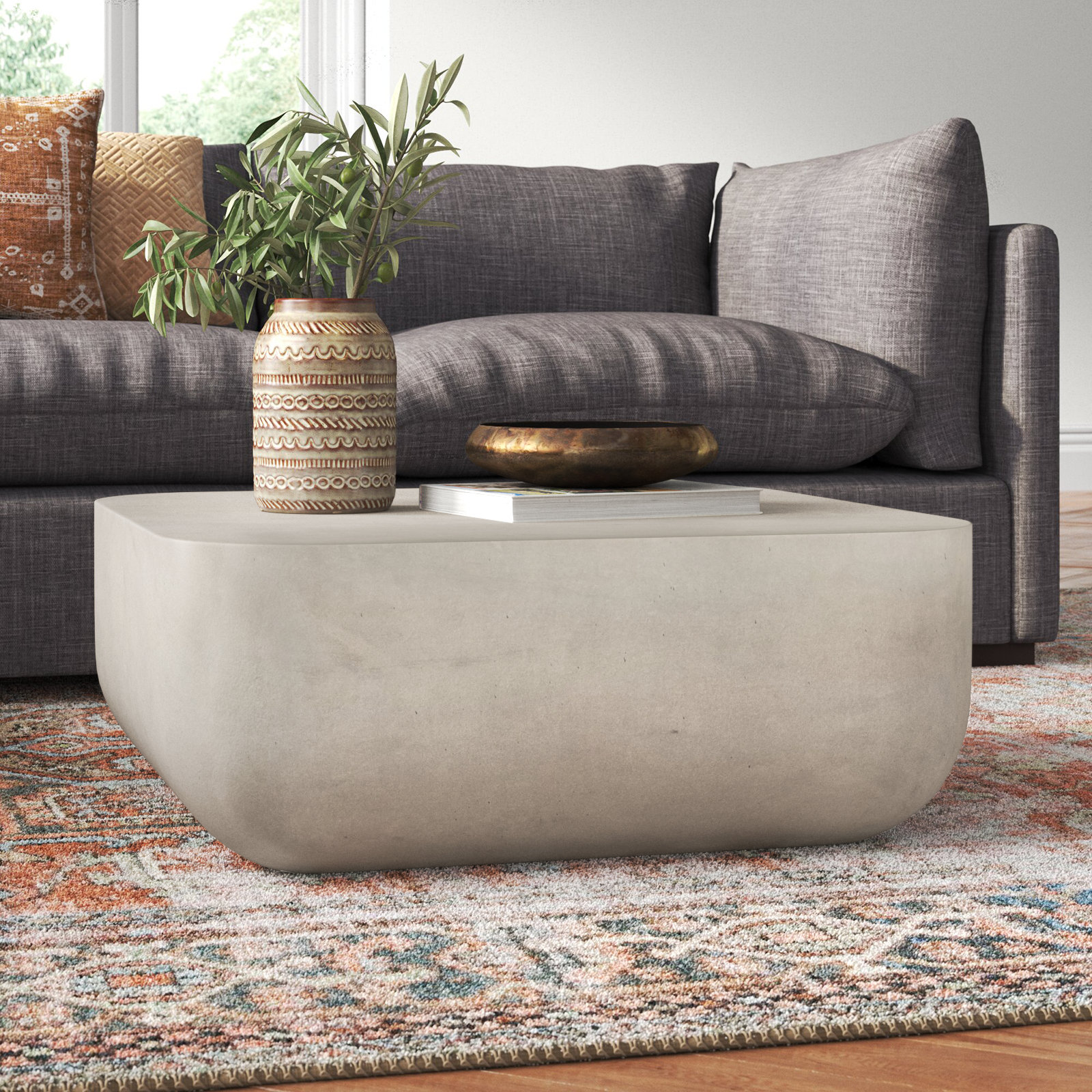 Calahan Single Coffee Table, Gray