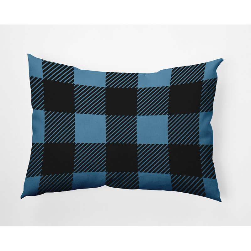 Housse et insert de coussin rectangulaire en polyester pour l'intérieur et l'extérieur par E by Design, Chambray