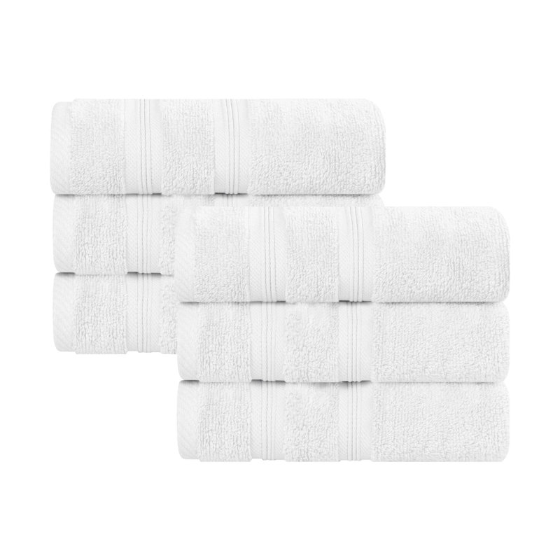 Superior Smart Dry Zero Twist 100% Cotton Towel Set , White