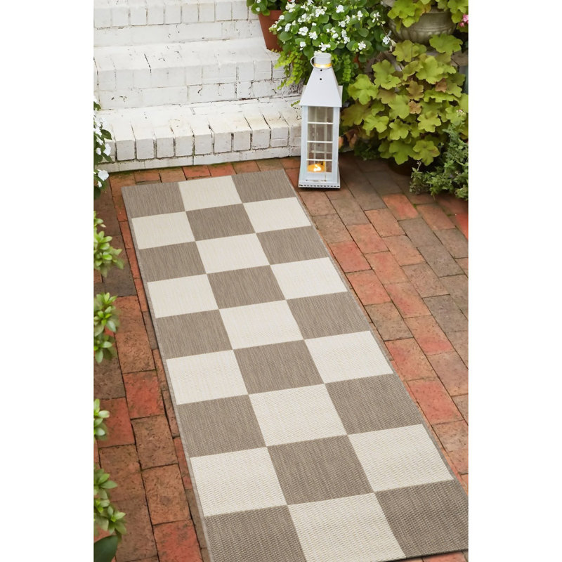 COUNTY CHEQUER NATURAL 120/170cm, Runner 67 x 200 cm