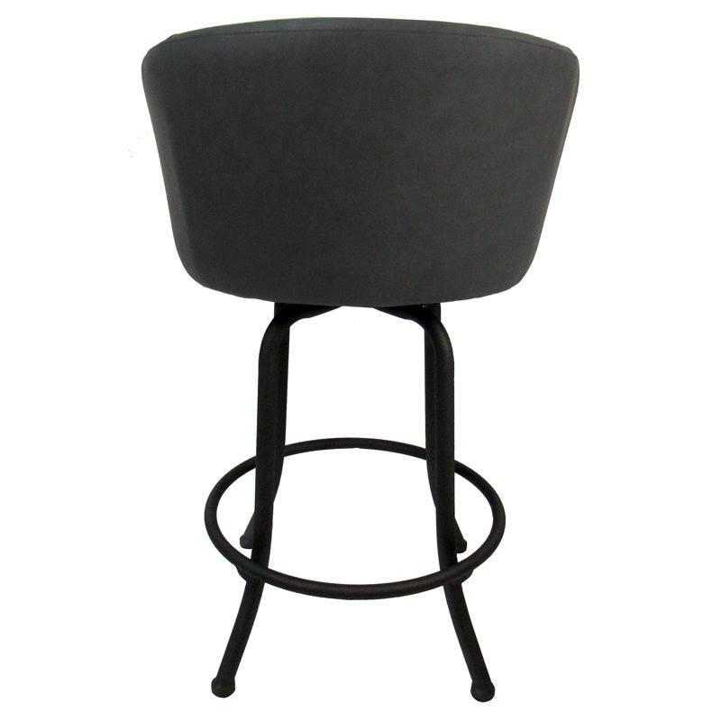 Tabouret de comptoir pivotant de 26 po, Pierre de lune / noir