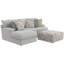 Youngblood - Méridienne 2 pièces avec siège à ressorts confortables, repose-pieds cocktail de 41 po et 6 coussins décoratifs inclus-832948689