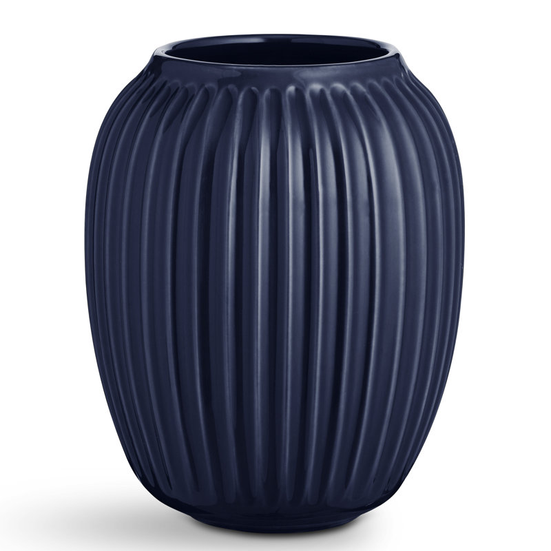 Hammershøi Handmade Ceramic / Porcelain Table Vase, Indigo