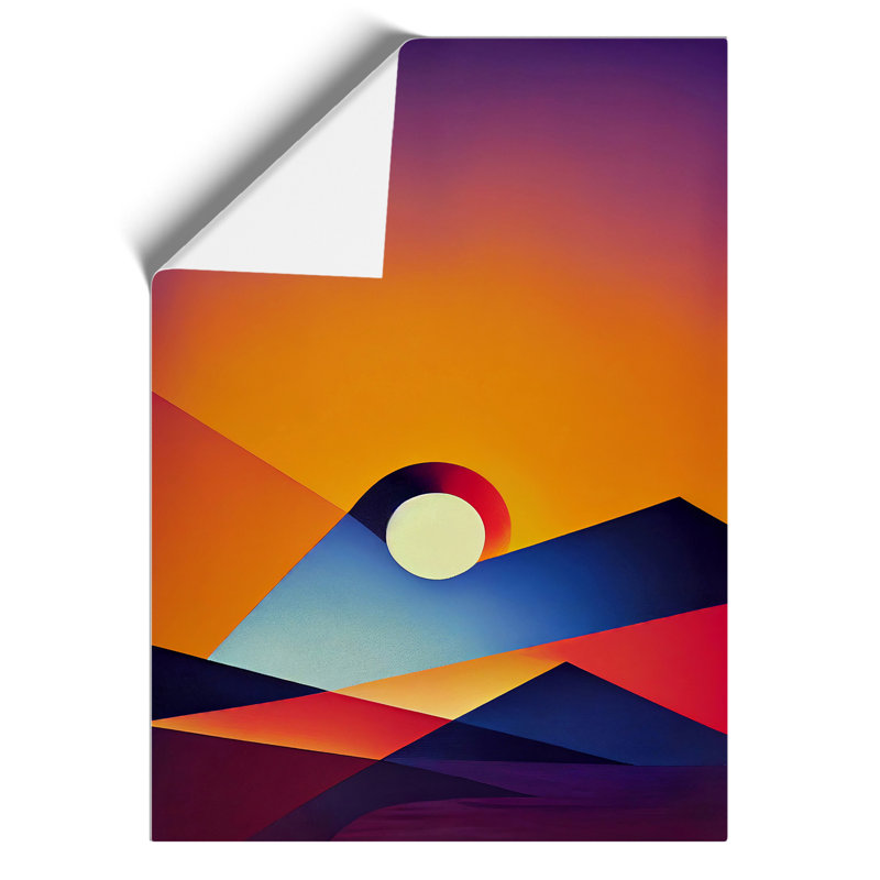 XV1022-5055X Vivid Sunset Abstract - Print, Paper, 42cm H x 29.7cm W, No Matte