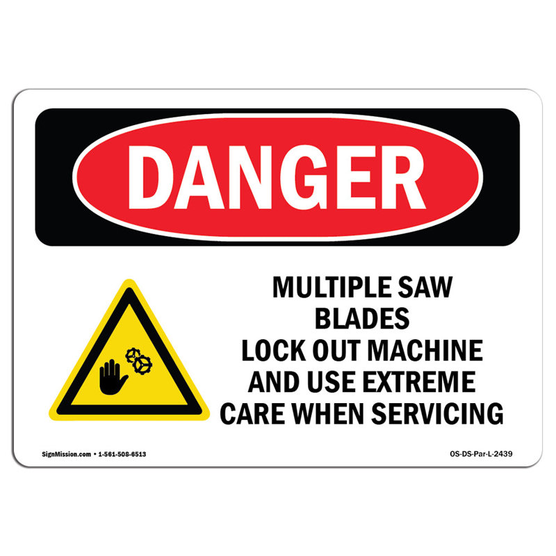 Signe de danger, H 12 po x l 18 po x P 0,1 po