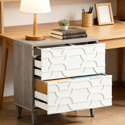 Classeur 2 tiroirs, armoire de rangement spacieuse