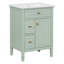 Meuble-lavabo de 24 pouces avec meuble-lavabo avec un tiroir rabattable, deux tiroirs standard et une tablette réglable, meuble-lavabo autoportant pour le rangement de la salle de bain
