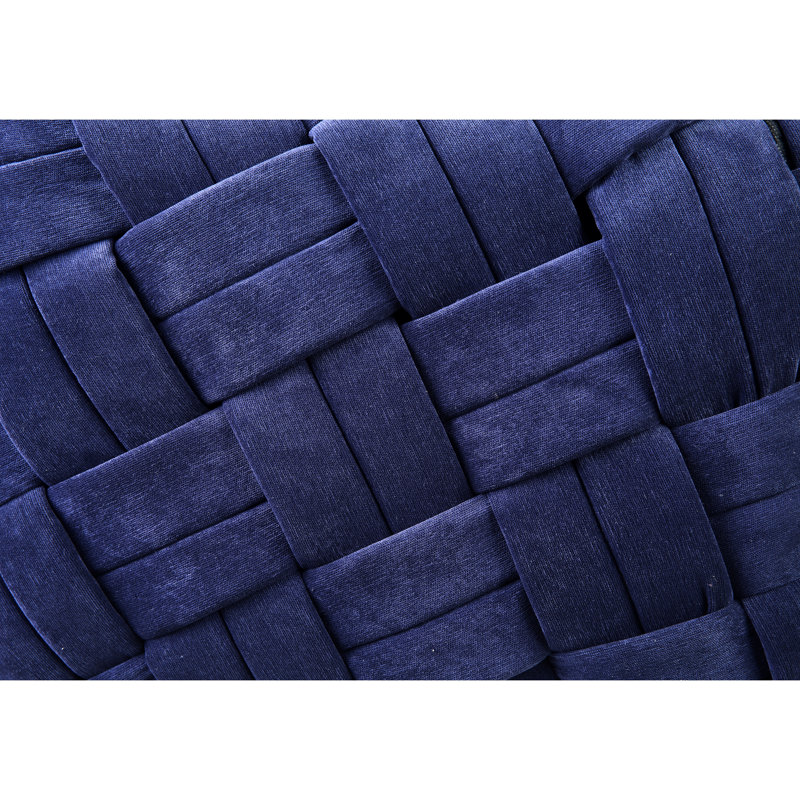Repose-pieds en velours pour salon Maci, Marine