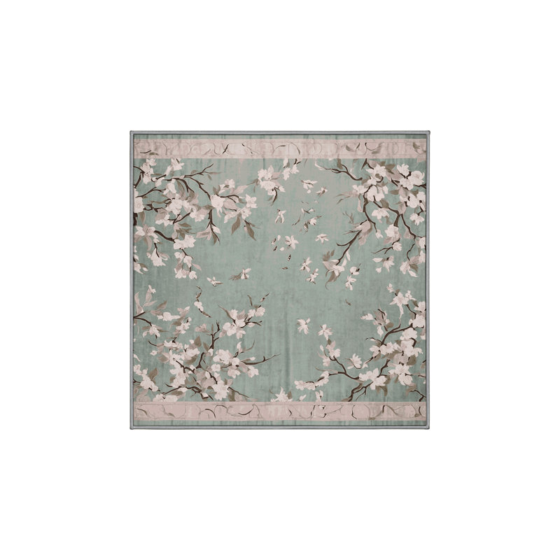 Machine Washable Brown Area Rug, Square 3'