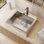 Lavabo de salle de bain à double fixation en acier inoxydable 304 calibre 18 Canter MS-005 Cantri MS-005
