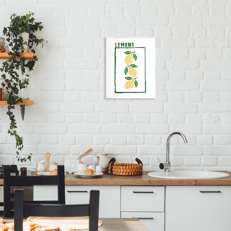 Plaque murale Tasty Summer Lemons, design par Amanda Greenwood