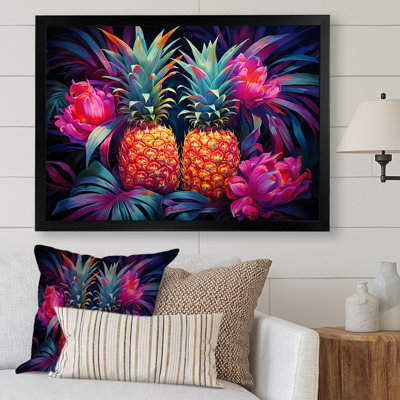 Nectar néon ananas sur toile