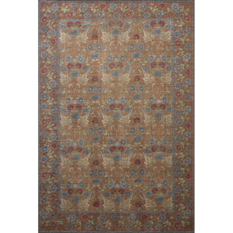 Rifle Paper Company x Loloi Edinburgh Cinnamon / Multi  Area Rug, Runner 2' x 5',  Cinnamon/Multicolor 