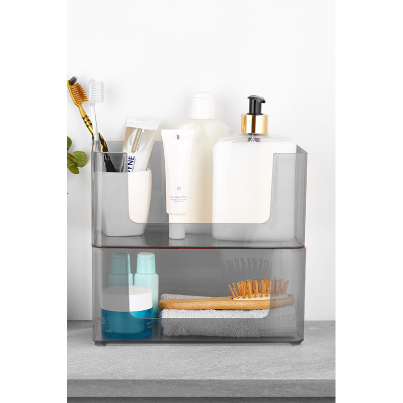 Organisateur de maquillage en plastique Westling, Anthracite