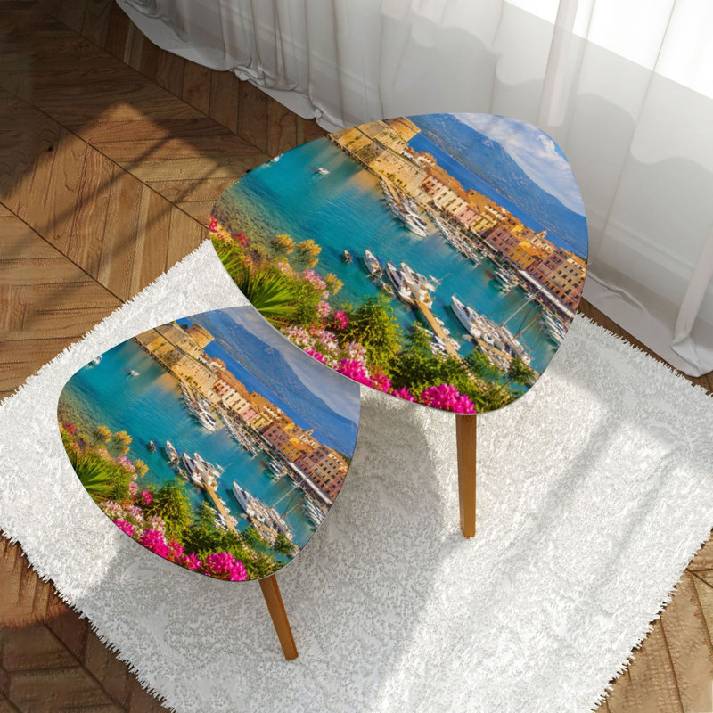 Ensemble de 2 tables basses gigognes Triangle
