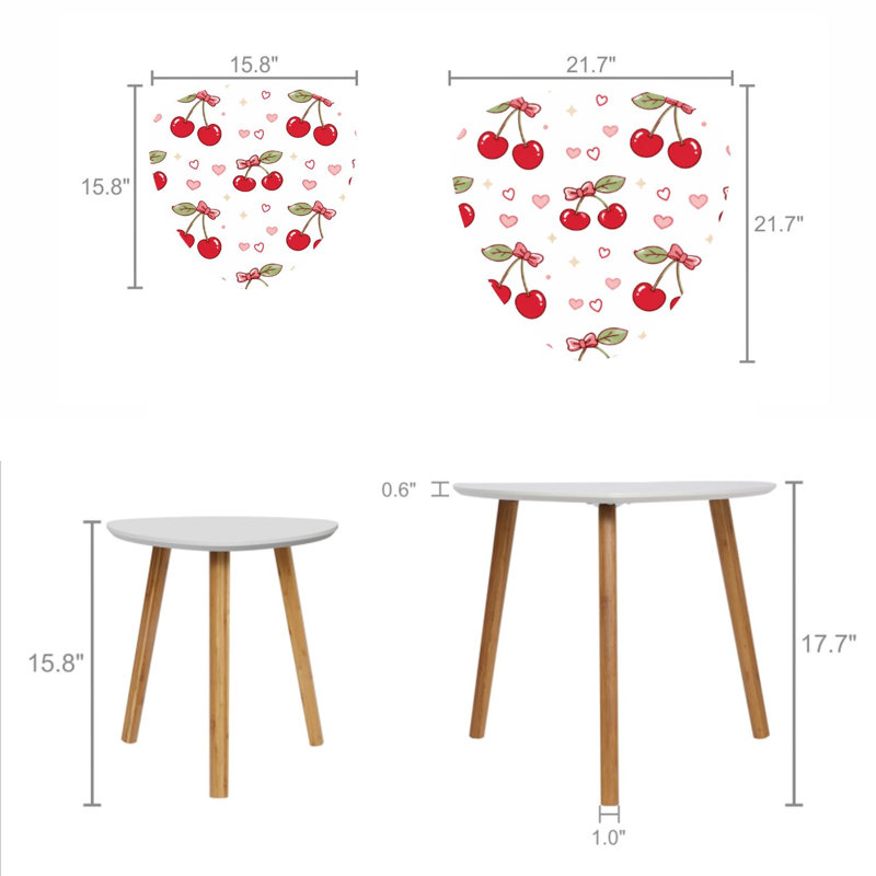 Ensemble de 2 tables basses gigognes Triangle