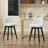 007-25" Swivel Bar Stools Set Of 2-Modern Counter Height Stools With Linen Upholstery&Button Tufted Back, Solid Wood Frame Barstools-189349766