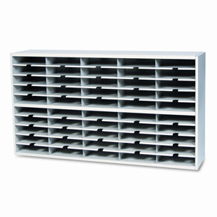 Mayline Group Metal 50 Compartment Mailroom Organizer