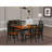 7 Piece Kitchen Table & Chairs Set Consist of a Rectangle Dining Room Table with Butterfly Leaf and 6 Dining Chairs, Buttermilk & Cherry-124189403-49667113-49667111