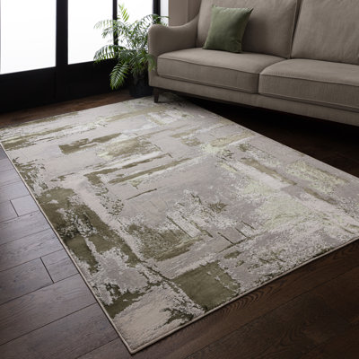 Canora Abstract Green Area Rug