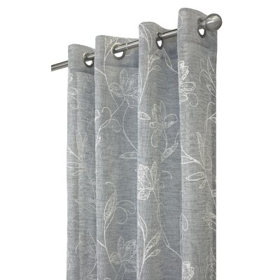 Ophelia & Co. Higham Floral Semi-Sheer Grommet Single Curtain Panel ...