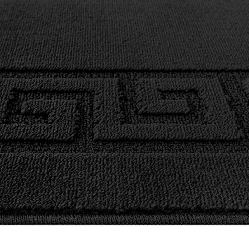 Black Non Slip ROCCO Area Rugs & Runners – Luxury Living Room Carpet, Bedroom Rug, Kitchen Floor Mat & Hallway Door Mat