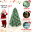 Arbre de Noël bleu de 8 pi avec 3308 pointes Pe +, conception à charnières pour une installation rapide et un affichage stable, assemblage de branche de support en métal, installation simple et rapide, base