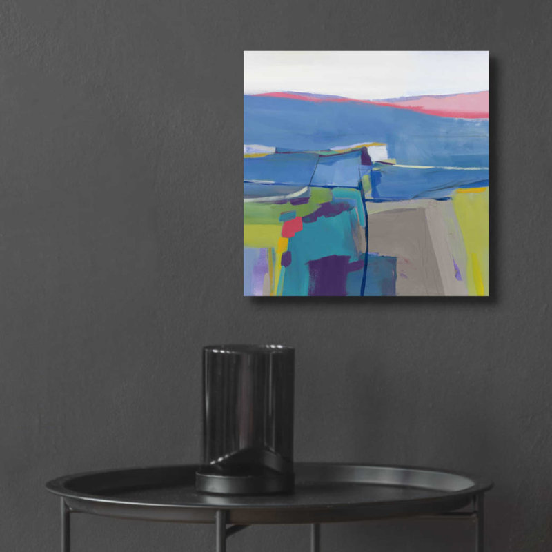 " Hill Side Bright " by Jo Maye, 12" H x 12" W x 0.13" D