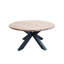 Teak Round Solid Wood Top Dining Table-1203990081