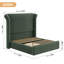 Ensemble de chambre à coucher 3 pièces, base de lit tapissier de 55 po de hauteur, 2 tables de chevet avec chargement et 3 tiroirs-2008175927-2006975549