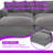 Modular Sectional Sofa with Ottomans, Premium Chenille Fabric Upholstery, 29.92 Inch Seat Depth-254405990