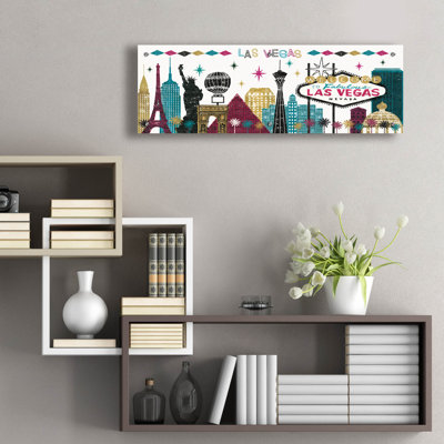 'Las Vegas Skyline Panel' by Michael Mullan Acrylic Glass Wall Art