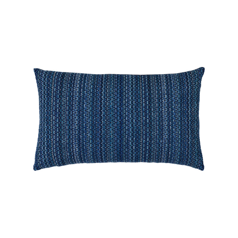 Kaleidoscope Indoor/Outdoor Pillow Cover & Insert, Dark Blue, Rectangular, 12" x 20"