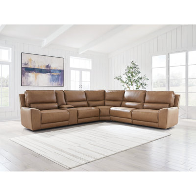 Canapé modulaire inclinable 6 pièces avec console de rangement Silverbrooke