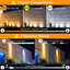 Black Low Voltage Solar Powered Integrated LED Spot Light (Set of 6)